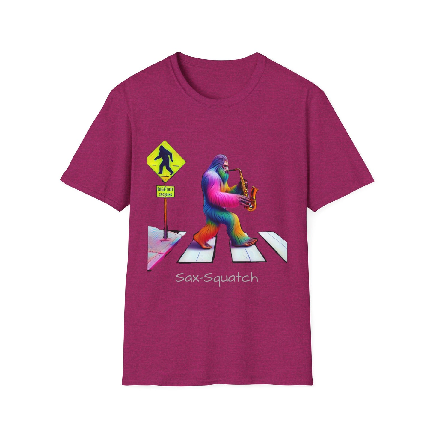 Sax-Squatch, Unisex Softstyle T-Shirt - Psychonaut Swag