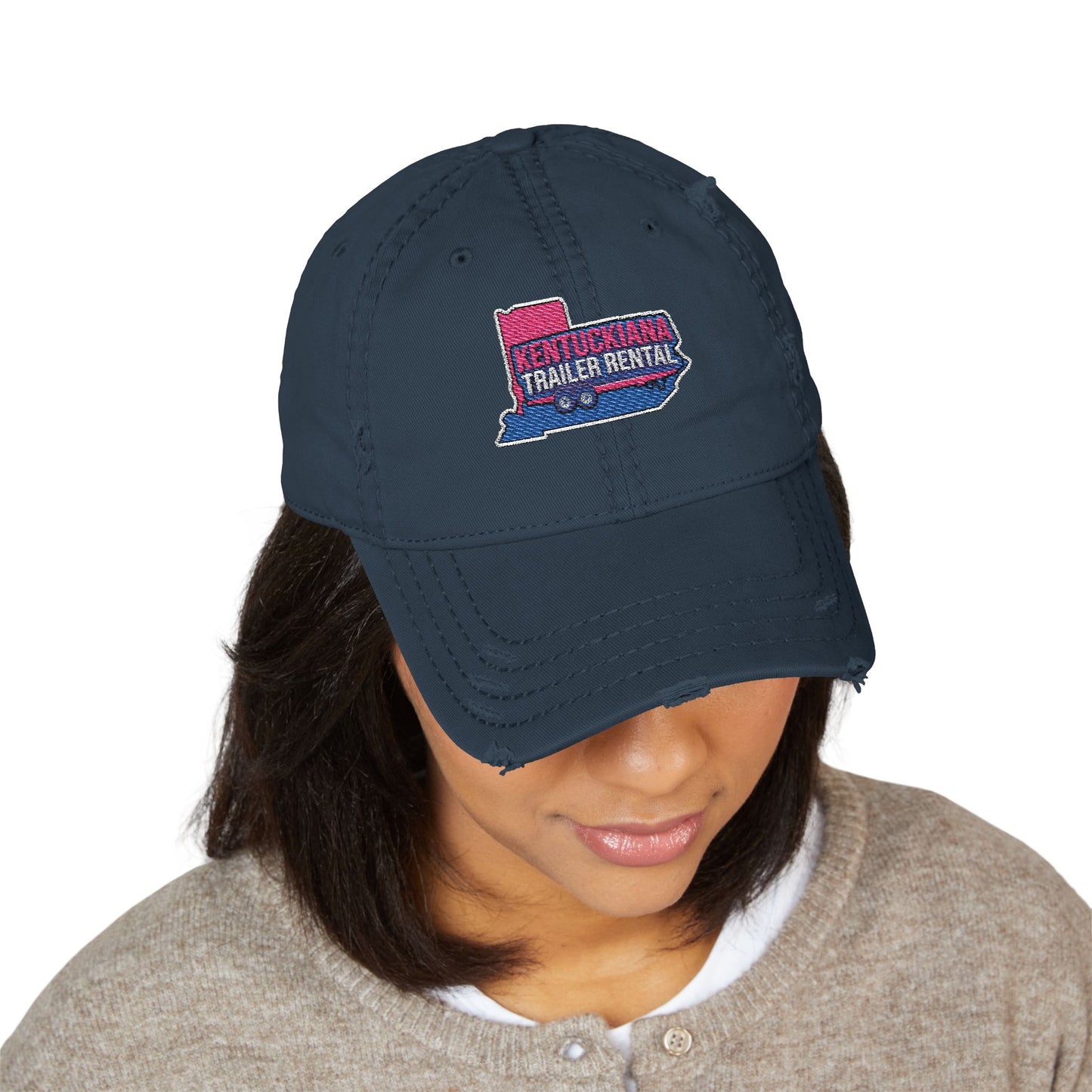 Kentuckiana Distressed Embroidered Dad Hat, Casual Hat for Adventure Lovers, Gift for Father's Day, Summer Style Cap, Vintage Dad Hat