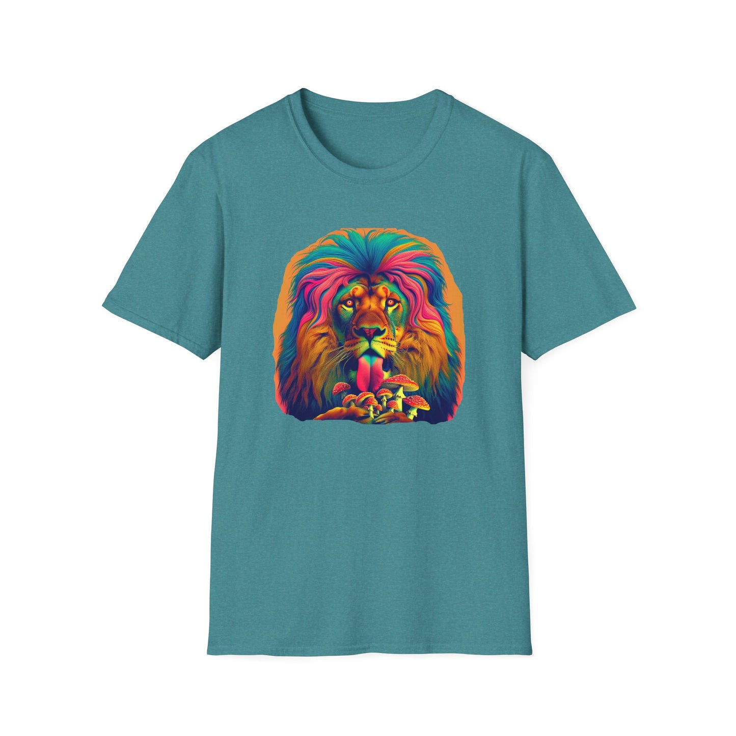 Lion Lick, Mushroom tee, Unisex T-Shirt - Psychonaut Swag