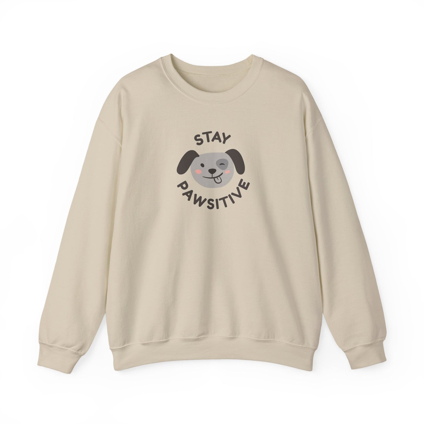 Stay Pawsitive Unisex Heavy Blend™ Crewneck Sweatshirt - Psychonaut Swag