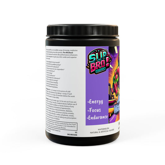 Juiced Watermelon, Pre-Workout, Sup Bro Supplement, Watermelon (300g, 10.58oz)