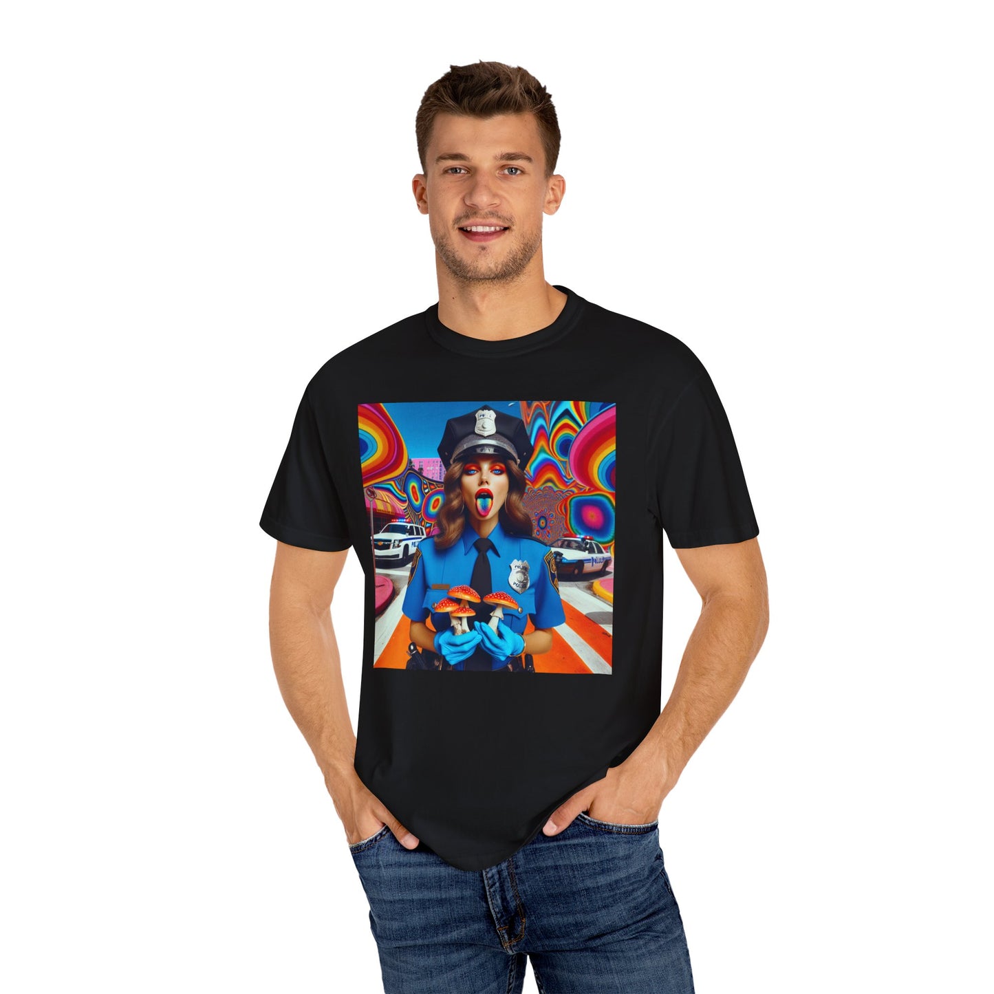 Holding, Unisex Garment-Dyed T-shirt - Psychonaut Swag