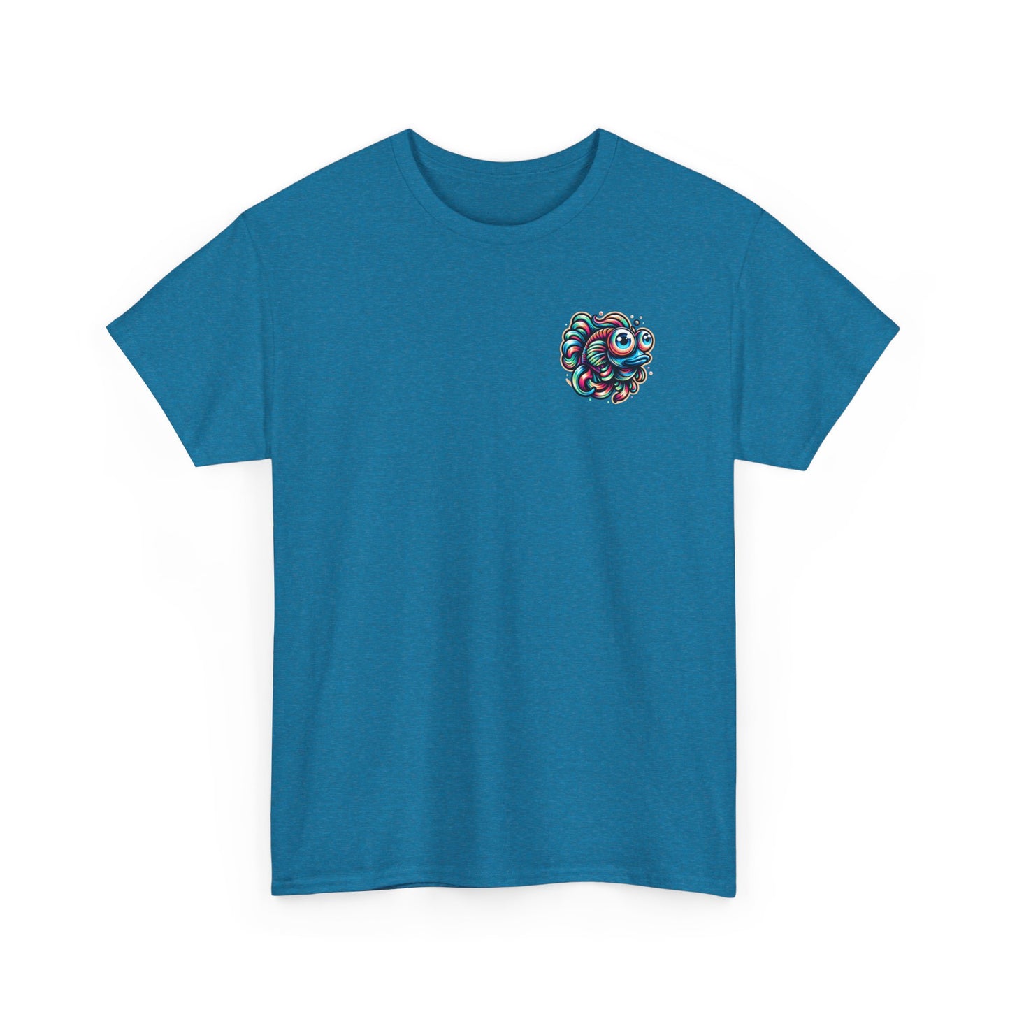 Psychedelic Fish Graphic Unisex Heavy Cotton Tee - Fun & Vibrant Apparel - Psychonaut Swag