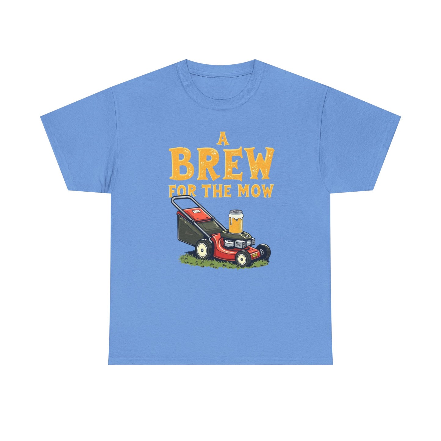 A Brew for the Mow Unisex Heavy Cotton Tee | Gardening Gifts, Lawn Care Apparel, Fun T-Shirt, Father's Day Gift, Beer Lover Shirt - Psychonaut Swag