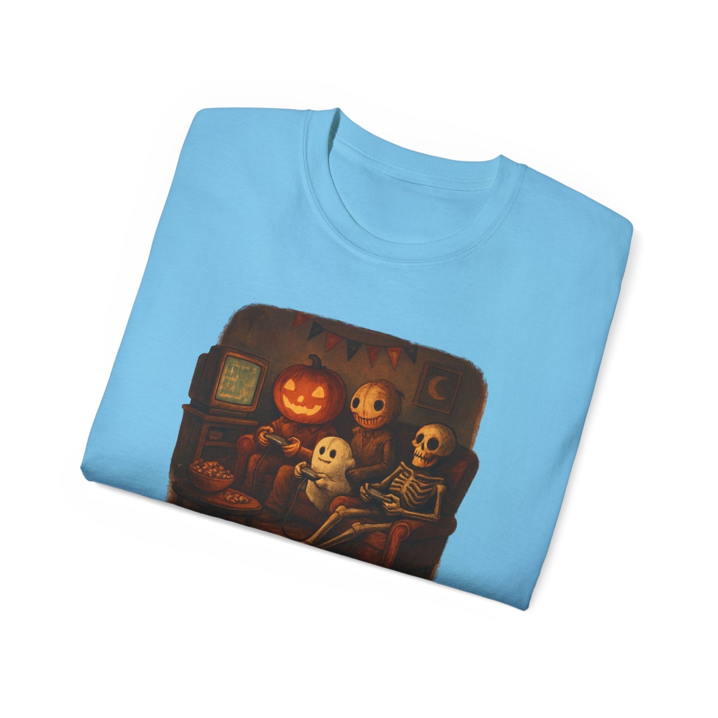 Game Night Tee, Halloween Shirt, Unisex Cotton T-Shirt, Spooky Fun Apparel, Perfect for Gathering and Celebrations