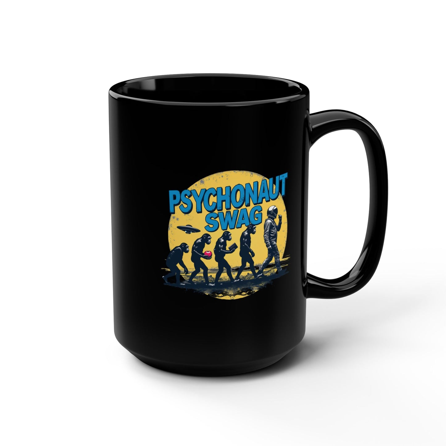 Psychonaut Swag Coffee Mug, Black Mug, 15oz