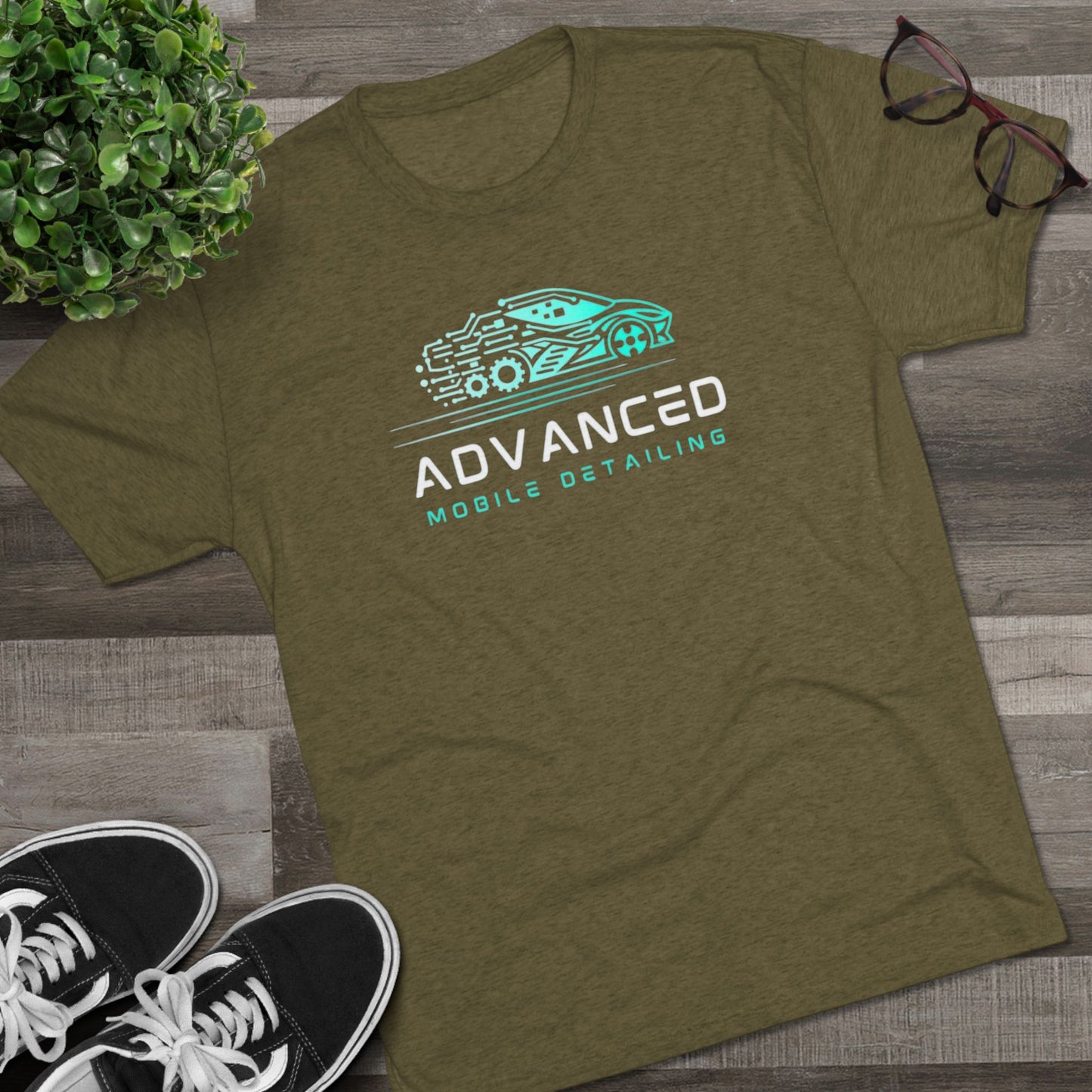 Advanced Mobile Detailing, Tri-blend, Tee | Car Enthusiast T-Shirt, Custom Auto Care Shirt, Gift for Car Lovers, Unique Vehicle Detailing Apparel