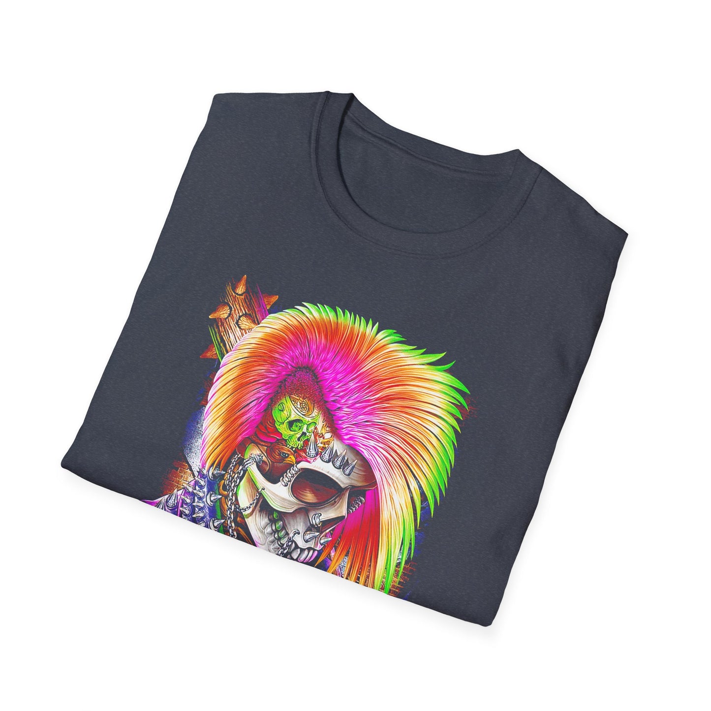 Punk skull, Unisex Softstyle T-Shirt