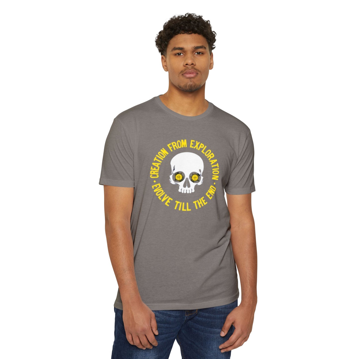 Skull Exploration T-Shirt | Unisex Tee for Adventurers, Fun Graphic Tee, Unique Gift for Explorers, Perfect for Casual Days, Evolution Theme