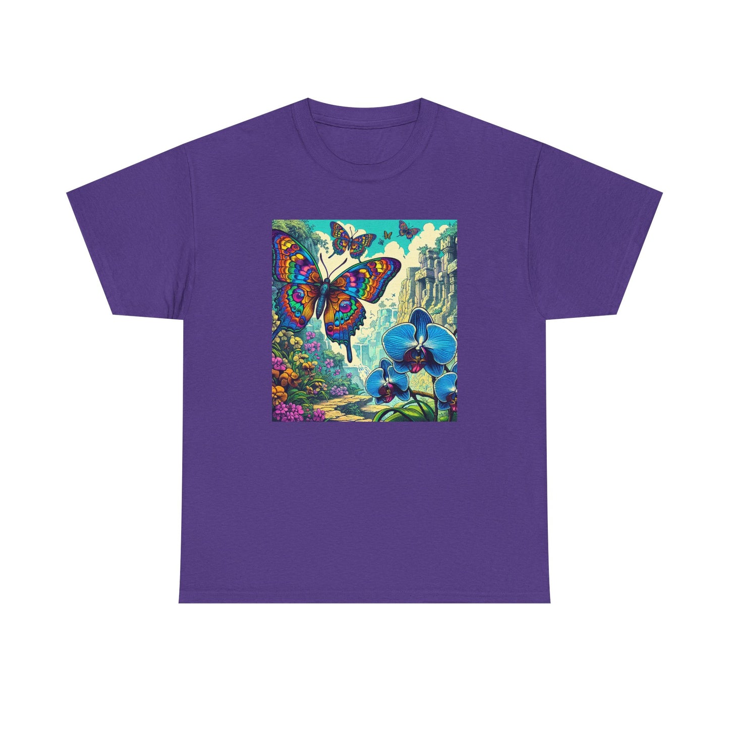 Butterfly Orchid, Unisex Heavy Cotton Tee - Psychonaut Swag