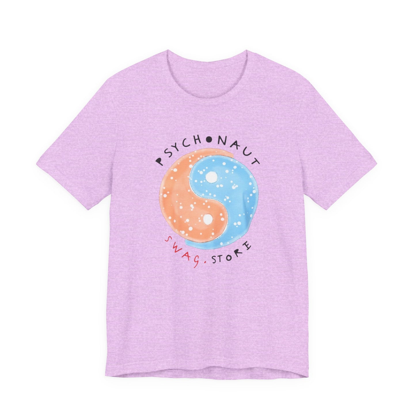 Psychedelic Yin Yang Graphic Tee, Relaxed Fit Short Sleeve T-Shirt, Unisex Casual Wear, Gift for Psychonauts and Free Spirits