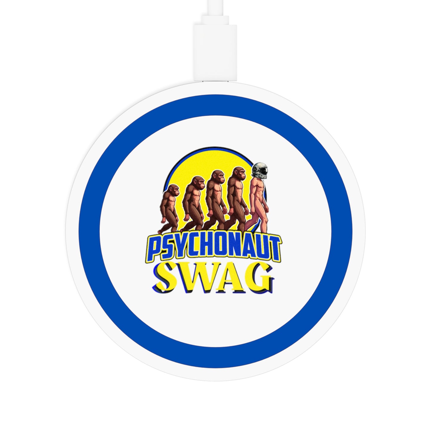 Psychonaut Swag small biz, Wireless Charging Pad, Fun Charging Station, Gamer Gift, Home Office Decor, Tech Accessory, Eco-Friendly Charging