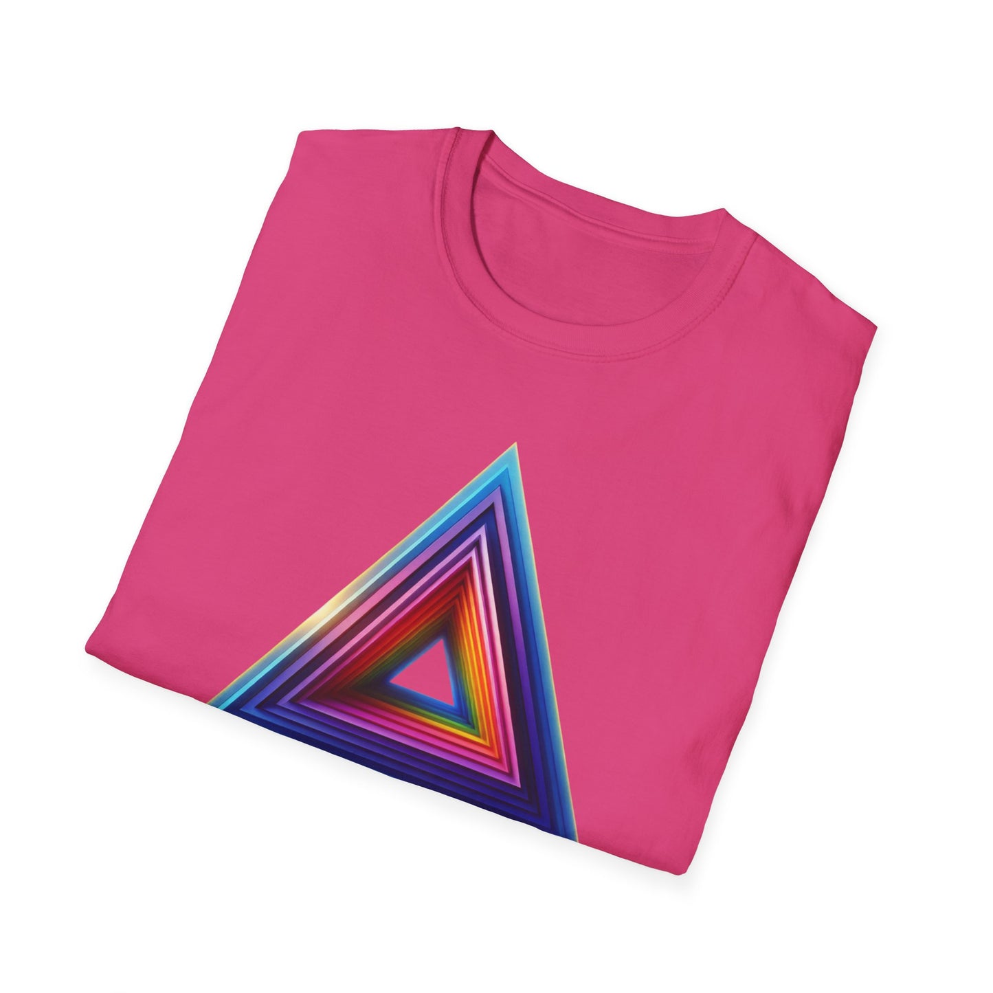 Triangle Rainbow, Unisex Softstyle T-Shirt - Psychonaut Swag
