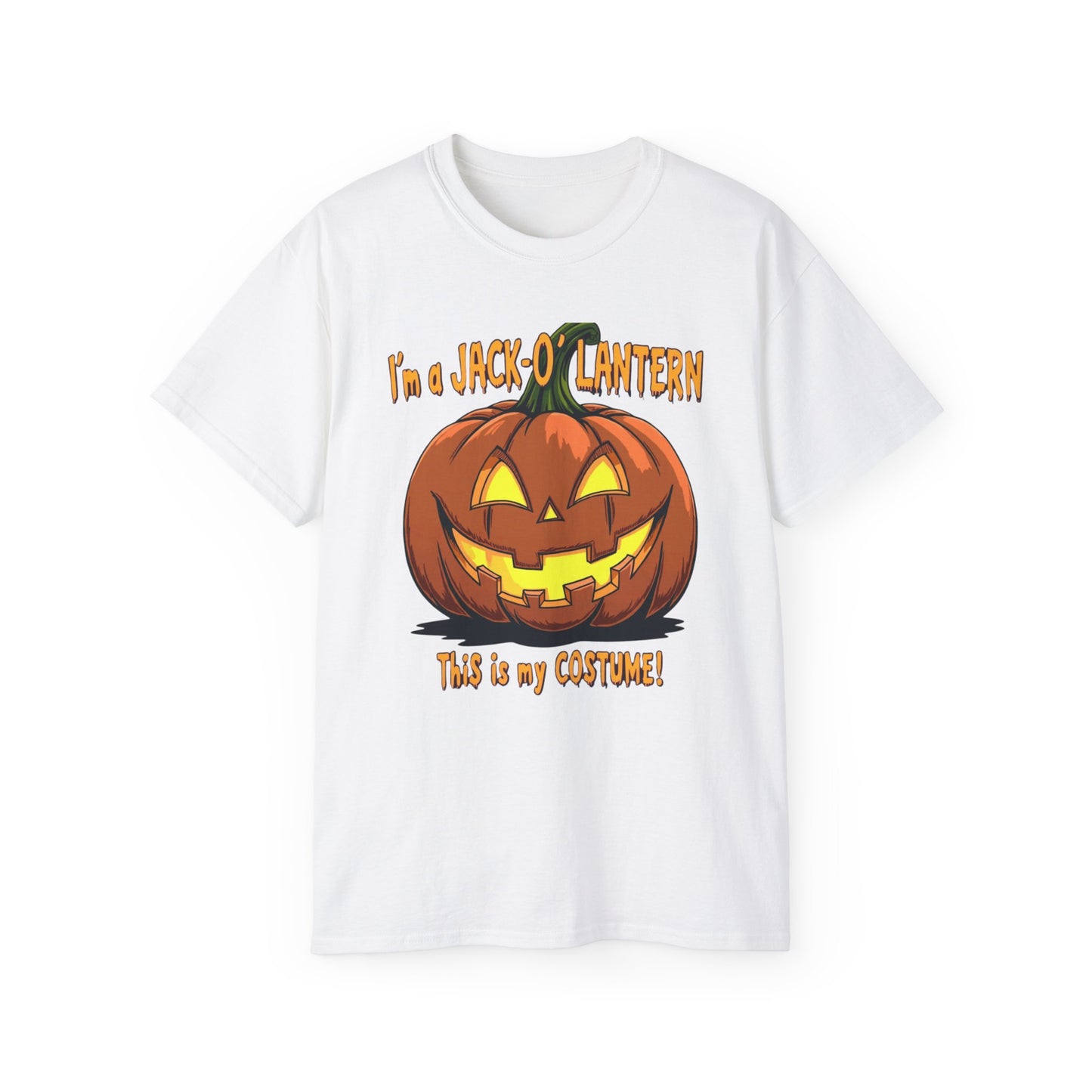 Halloween Jack-O'-Lantern Unisex Tee, Funny Costume Shirt, Spooky Festive Apparel, Halloween Party Gift, October Celebration Outfit