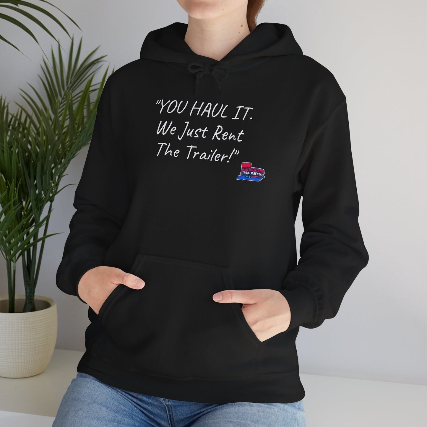 Kentuckiana Small biz swag, Trailer Rental Hoodie for Road Trips, Gifts for Adventure Lovers, Unique Hoodie for Renters, Travel Gear, Funny Sweatshirt