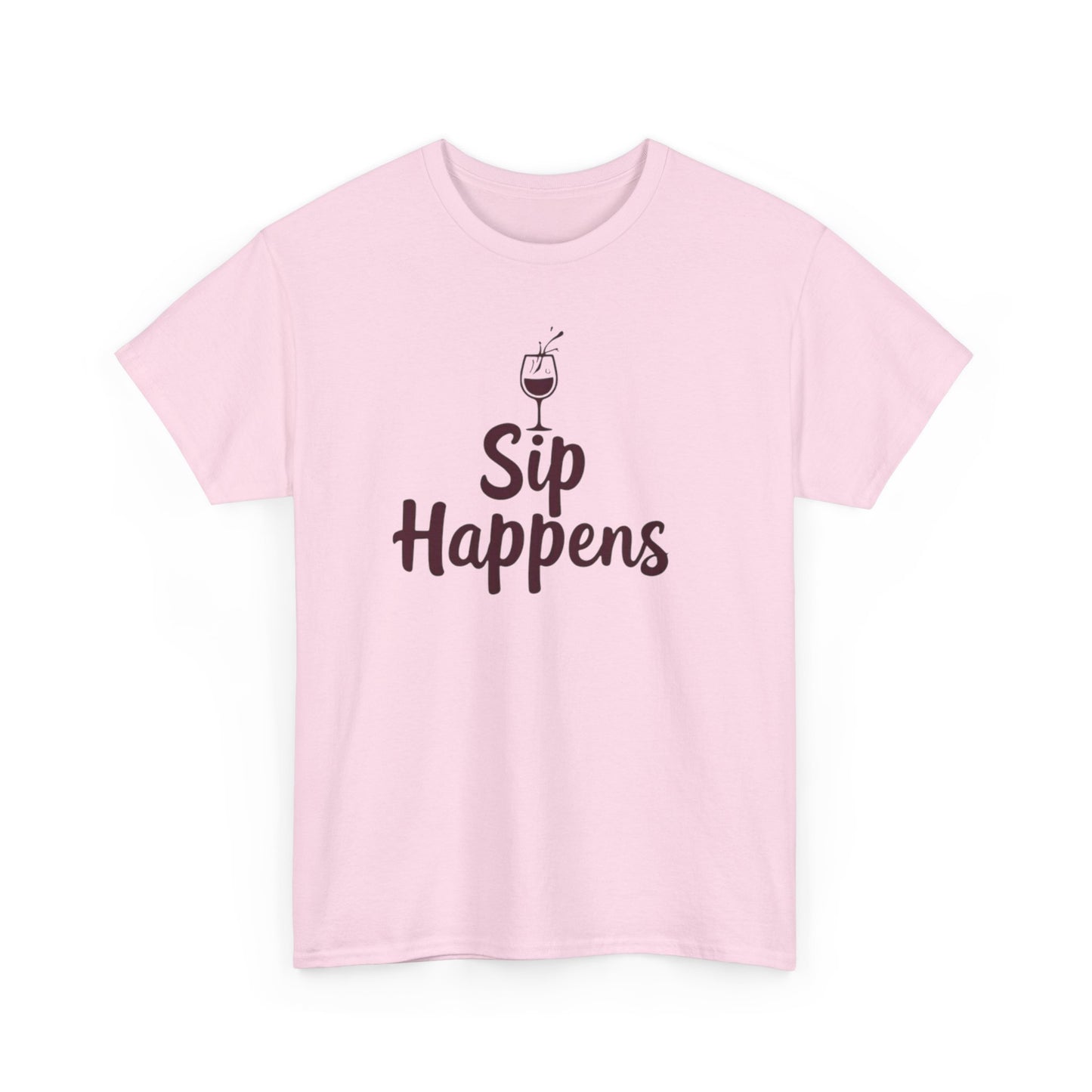 Sip Happens Unisex Heavy Cotton Tee - Funny Graphic Shirt, Casual Wear, Gift for Coffee Lovers, Everyday Comfort, Birthday Party T-Shirt - Psychonaut Swag