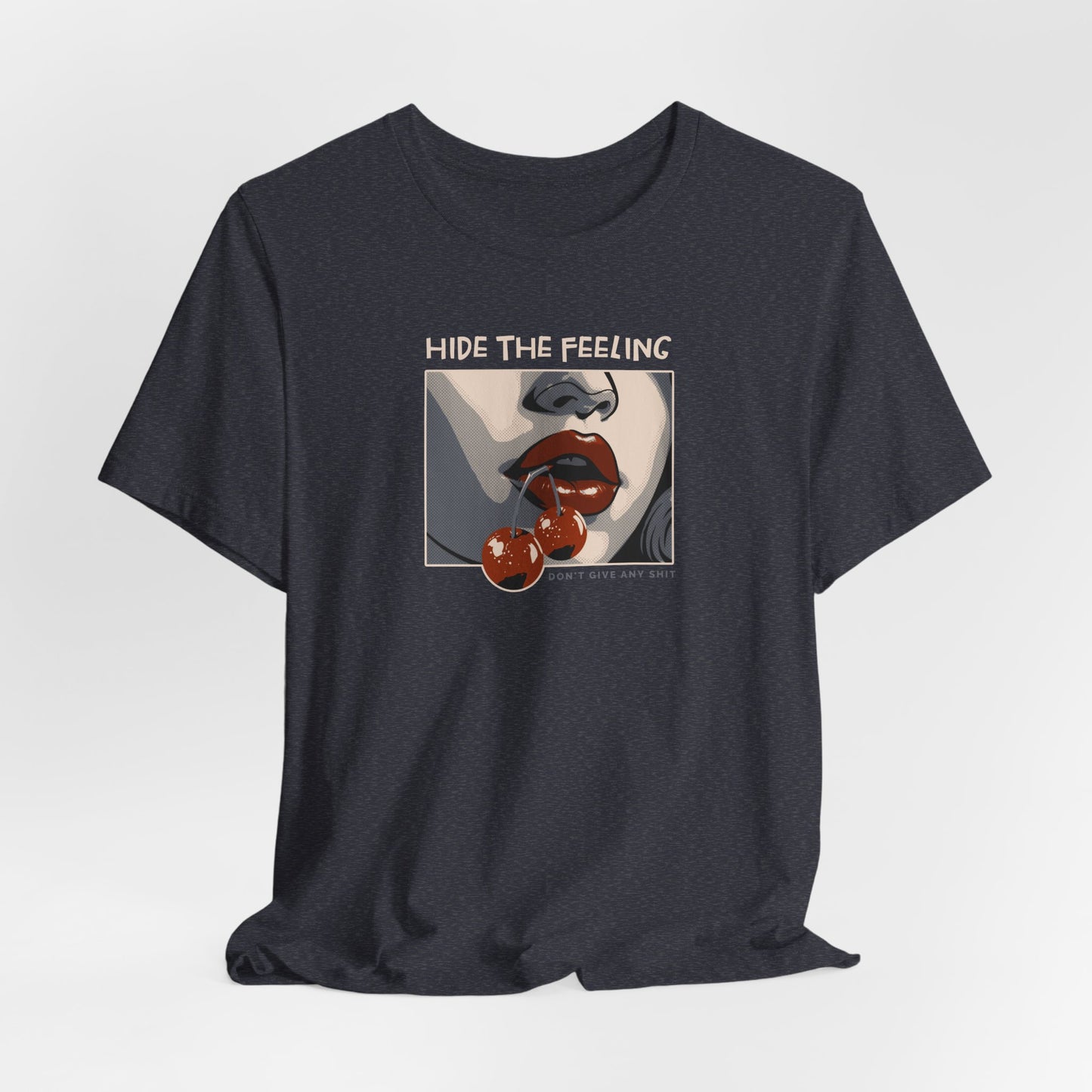 Hide the feelings, Cherry Lips, Unisex Jersey Short Sleeve Tee