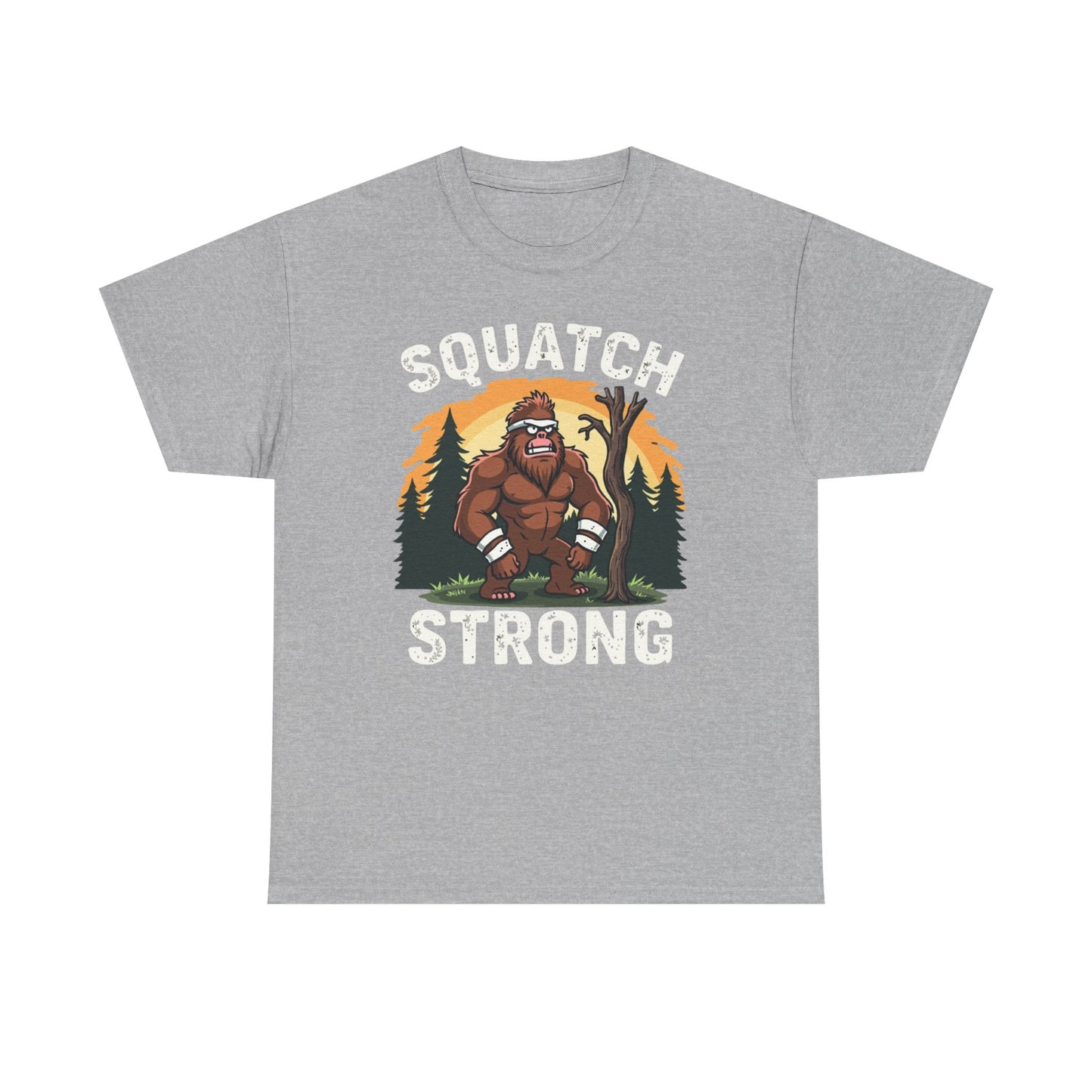 Squatch Strong Unisex Heavy Cotton Tee – Nature Graphic T-Shirt - Psychonaut Swag