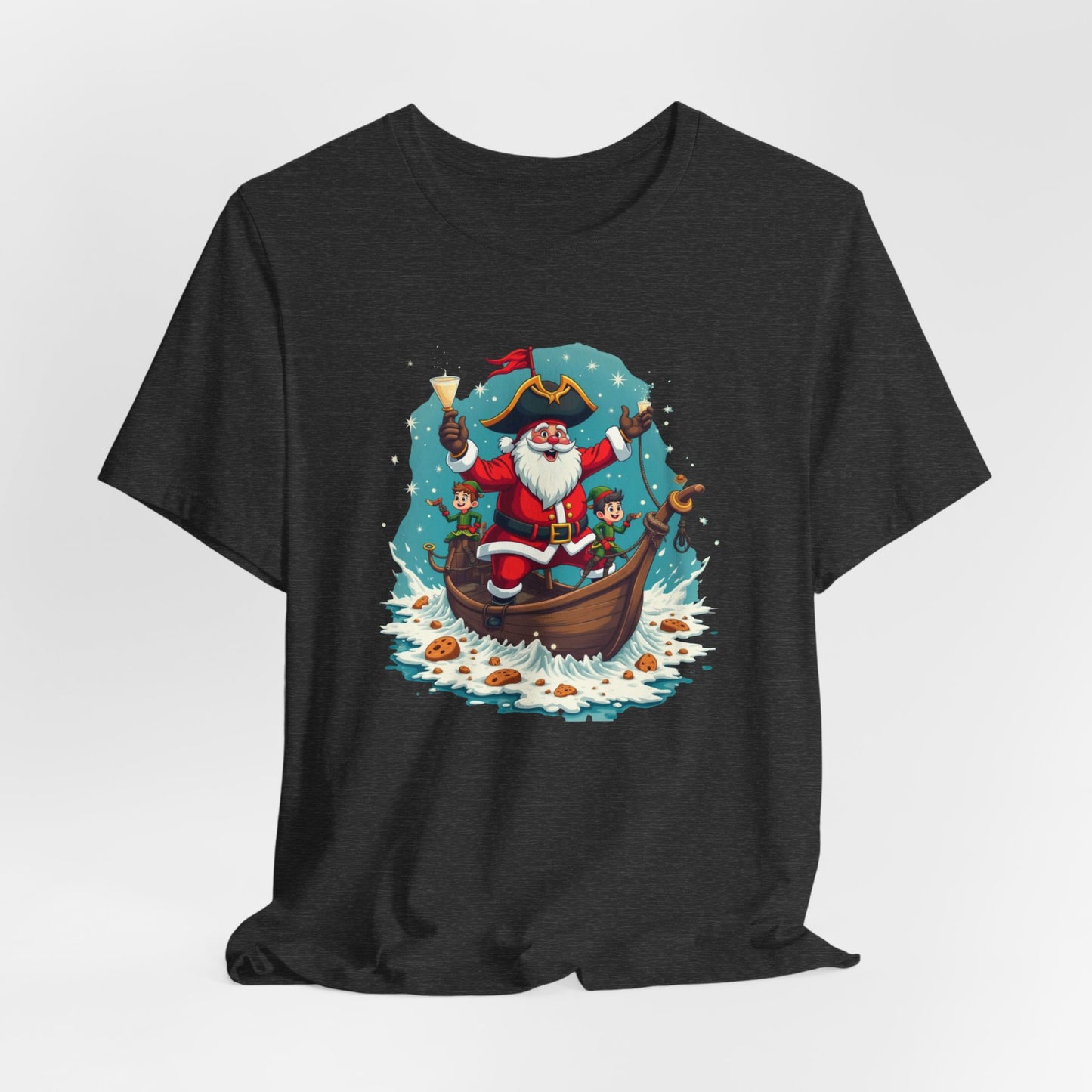 Santa in Gondola Christmas Tee