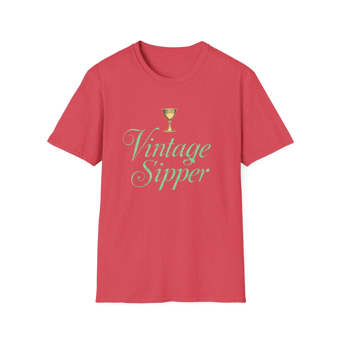 Vintage Sipper Unisex Softstyle T-Shirt, Casual Wear, Gift for Wine Lovers, Bar Night, Vintage Inspired Apparel - Psychonaut Swag