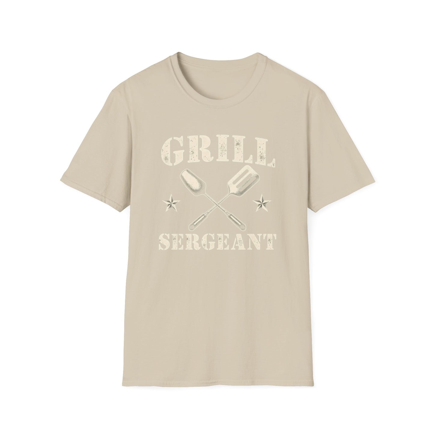 Grill Sergeant T-Shirt, Unisex Softstyle Tee, BBQ Gift, Father's Day Shirt, Grilling Apparel - Psychonaut Swag