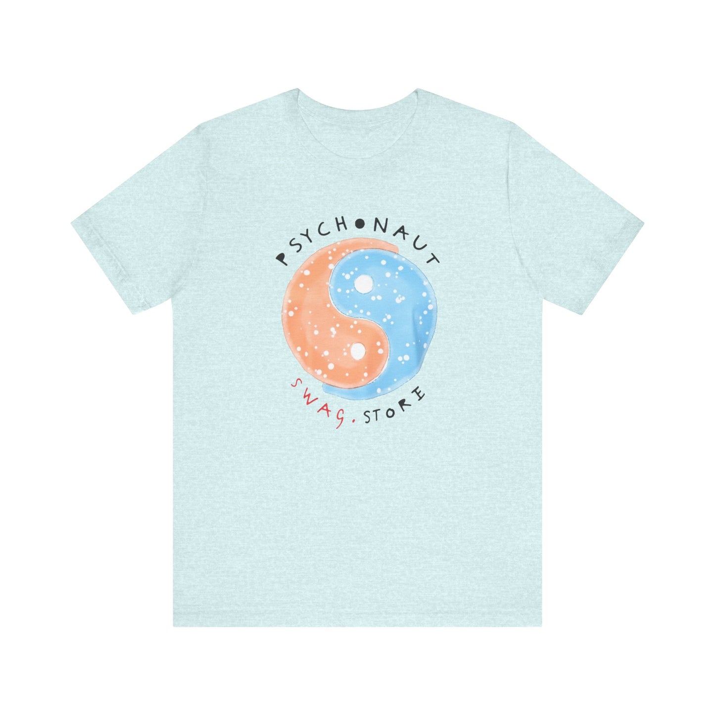 Psychedelic Yin Yang Graphic Tee, Relaxed Fit Short Sleeve T-Shirt, Unisex Casual Wear, Gift for Psychonauts and Free Spirits