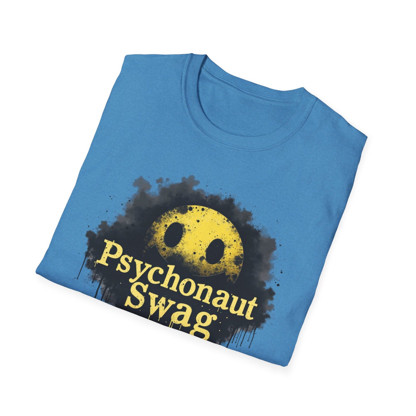 Psycho Smile, Pyschonaut Swag T-Shirt - Unisex Softstyle Tee, Casual Wear, Gift for Gamers, Festival Attire, Streetwear Fashion