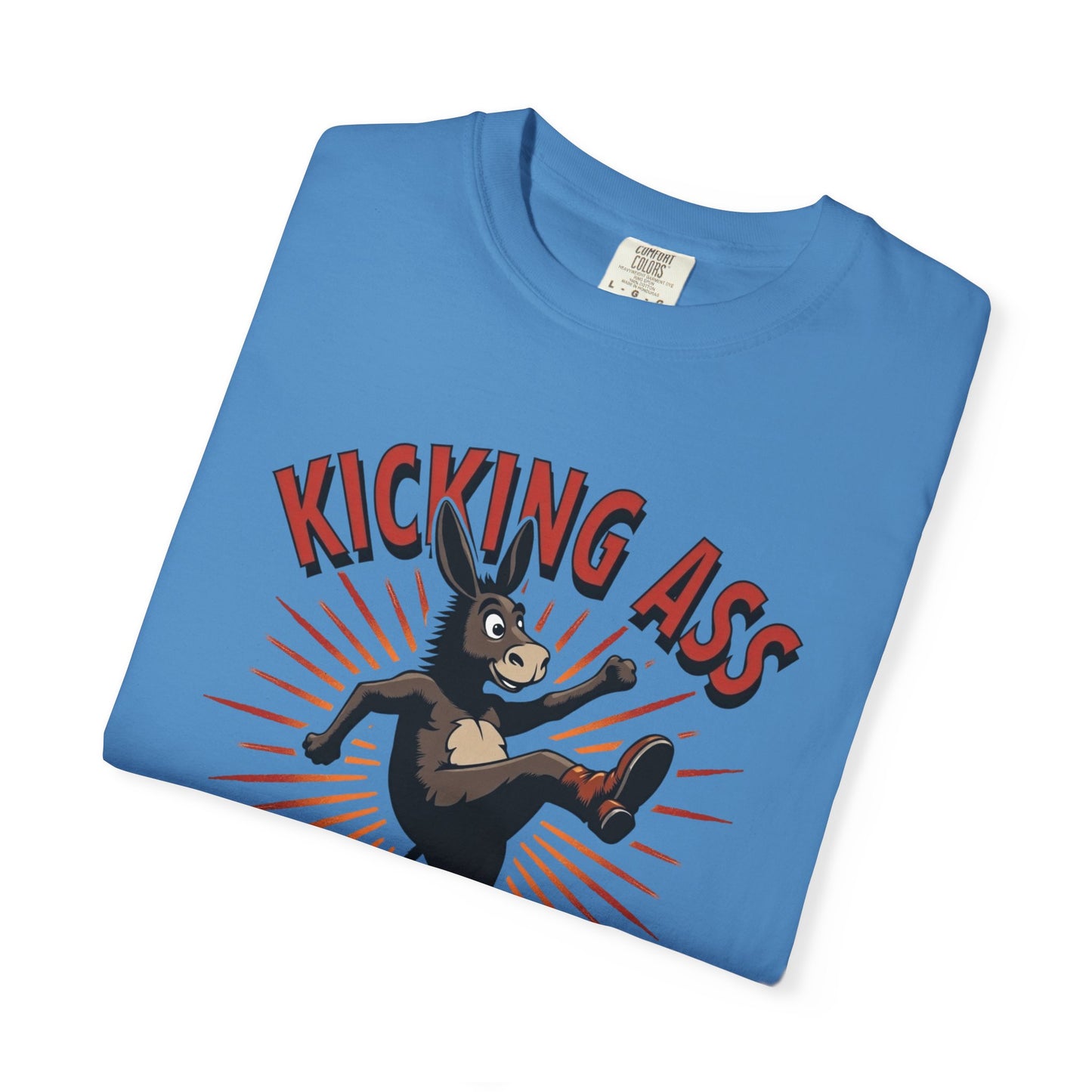 Kicking Donkey, Unisex T-Shirt | Funny Graphic Tee, Casual Wear, Humor Gift, Birthday Surprise, Motivational Apparel - Psychonaut Swag
