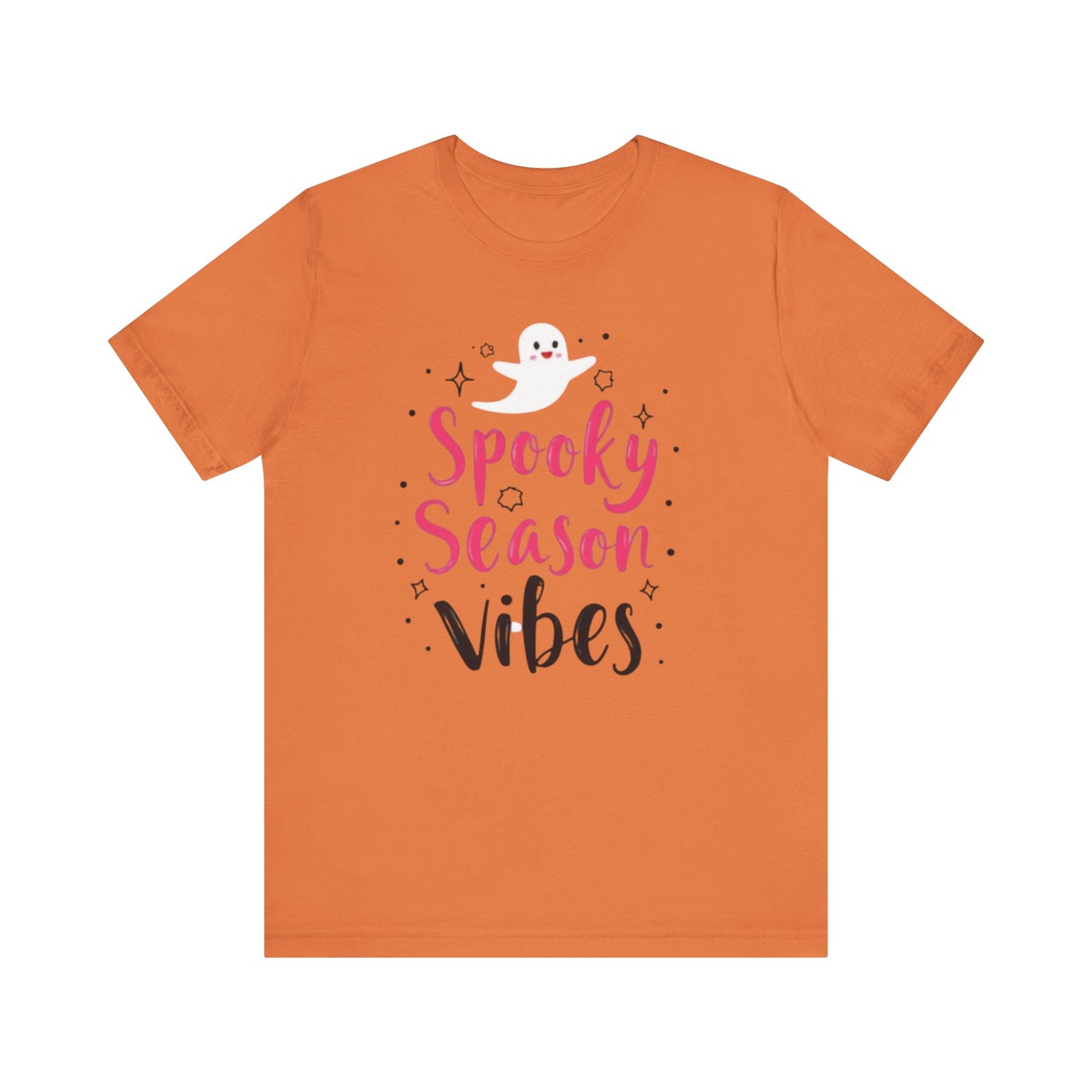 Spooky Season Vibes Tee, Halloween T-Shirt, Unisex Ghost Shirt, Cute Fall Apparel, Casual Halloween Outfit, Halloween Gift