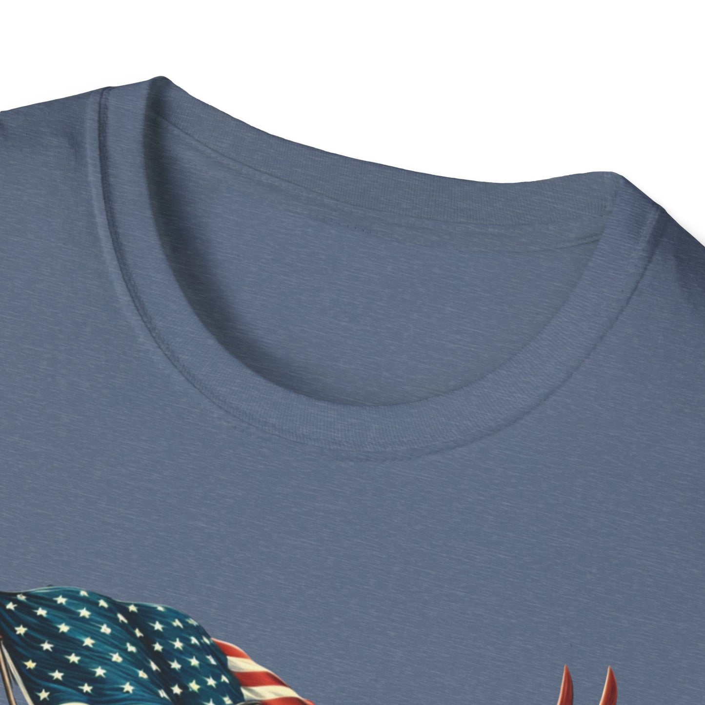 Patriot Riding Eagle, Graphic Tee - Unisex T-Shirt, Eagle Design, 4th of July Shirt, Independence Day Apparel, Festival Wear, Gift for Patriots - Psychonaut Swag