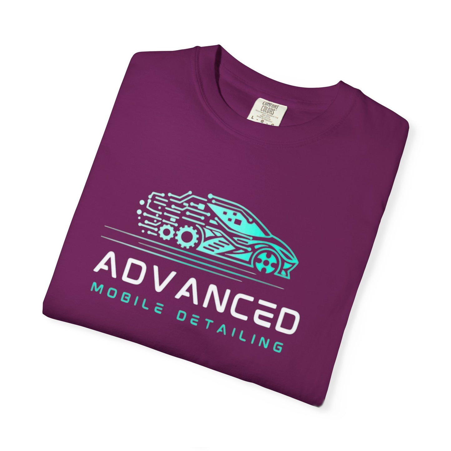 Advanced Mobile, Garment Dyed, T-Shirt, Unisex Graphic Tee, Casual Streetwear, Perfect Gift for Car Lovers, Vintage Style Merch, Everyday Wear