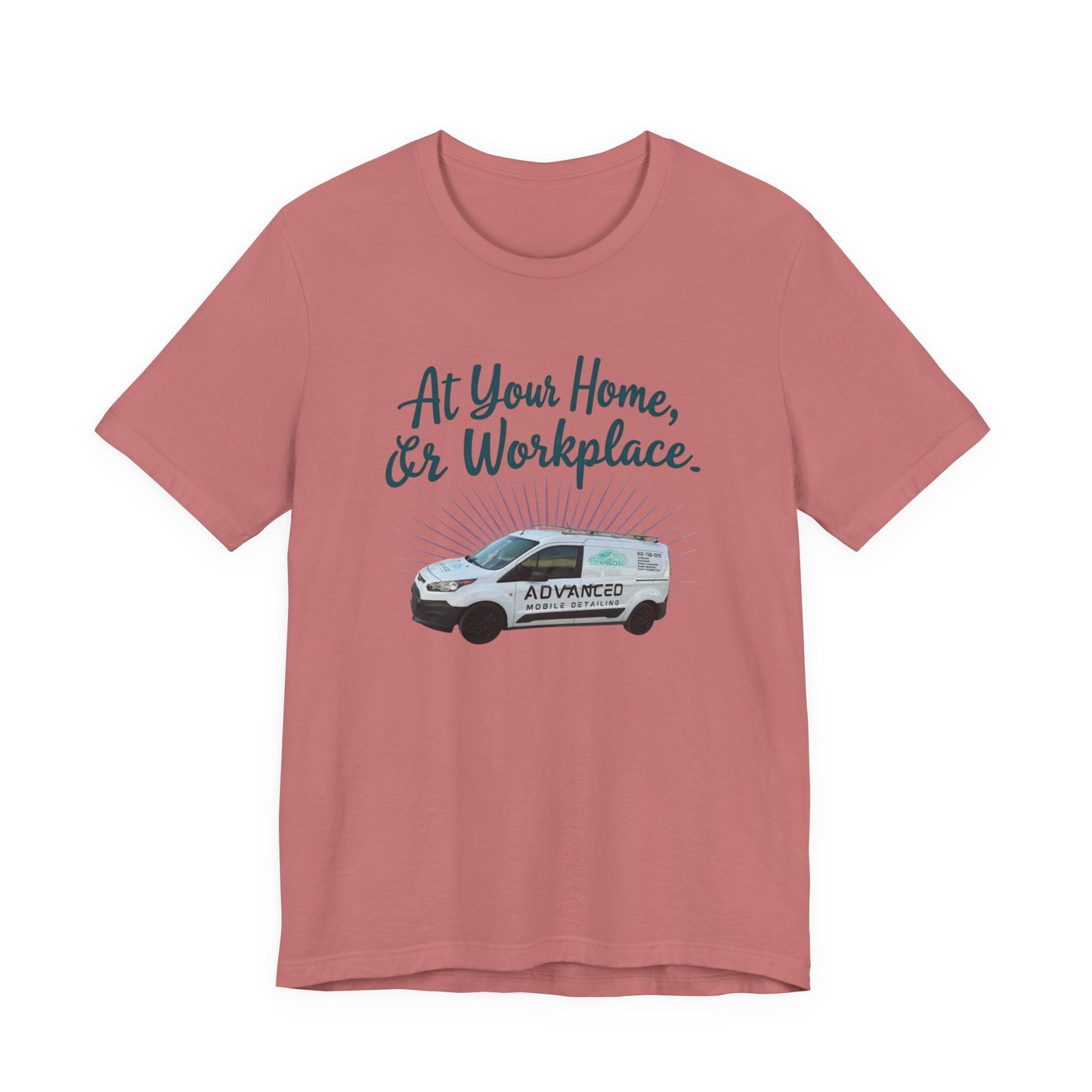 Advanced Mobile Detailing, At Your Home or Workplace Tee, Unisex Jersey T-Shirt Gift, Comfy Graphic Tee, Workwear Apparel, Casual Daily Wear
