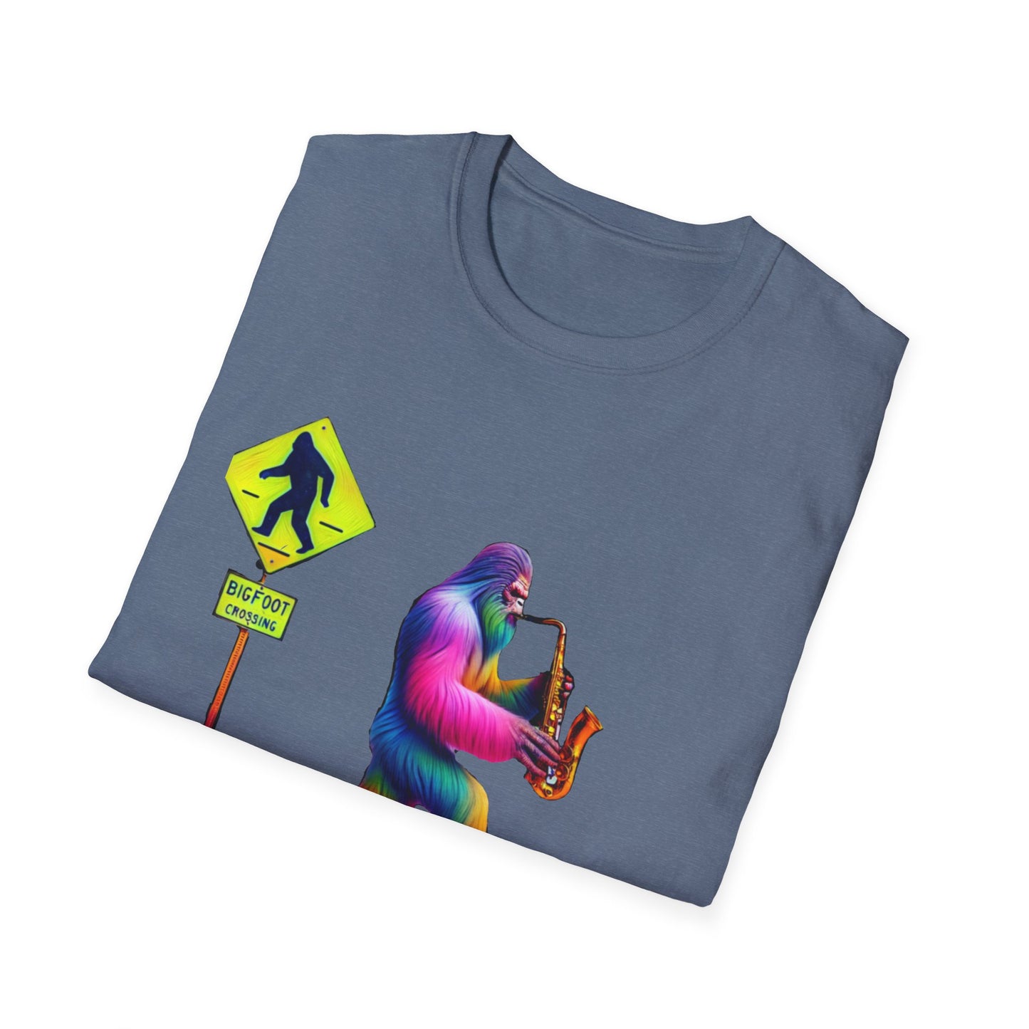 Sax-Squatch, Unisex Softstyle T-Shirt - Psychonaut Swag