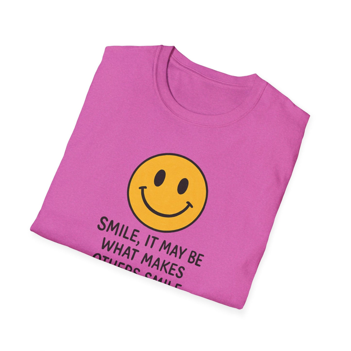 Smile Encouragement T-Shirt, Positive Vibes Tee, Unisex Graphic Shirt, Gift for Friends, Casual Wear, Everyday Comfort