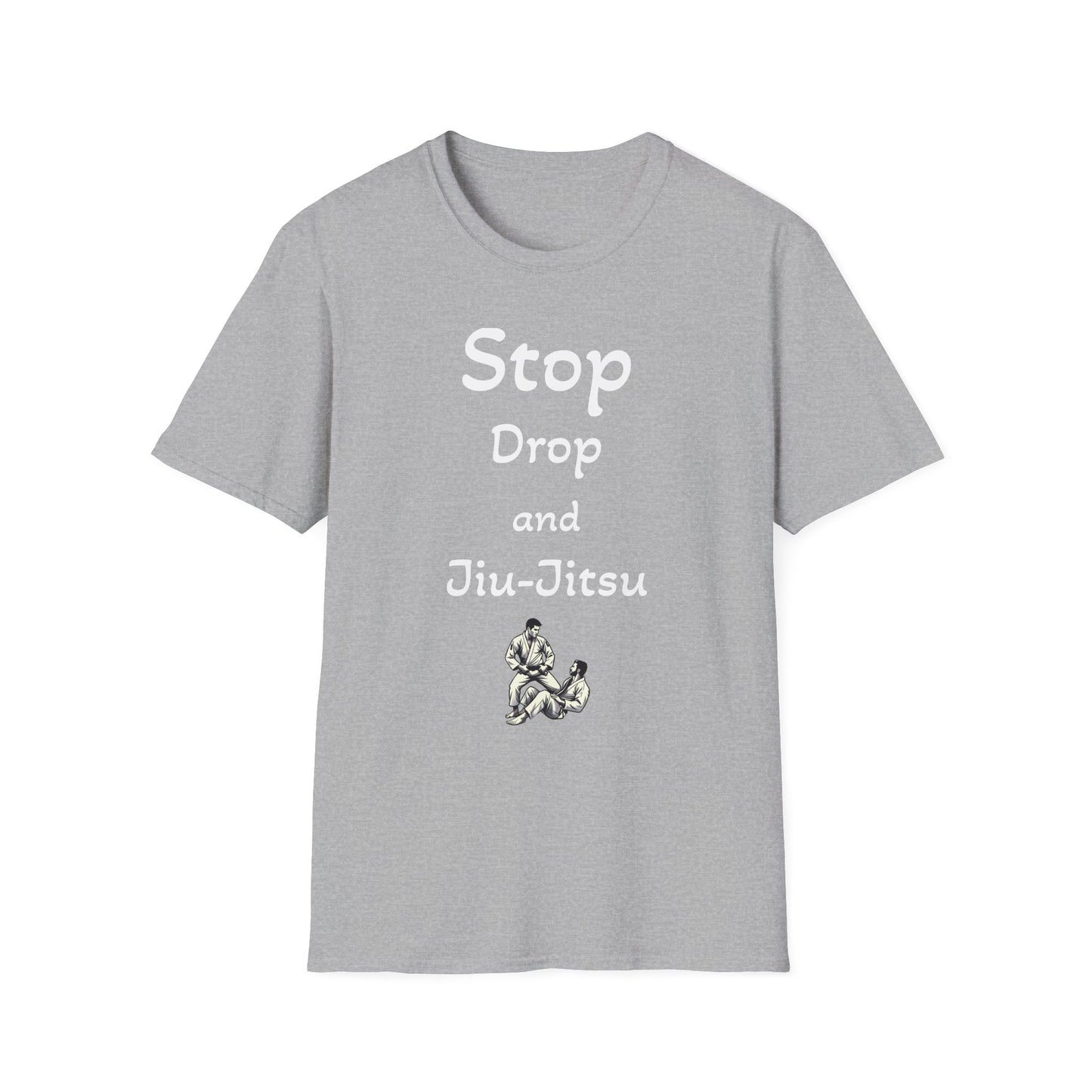 Stop, Drop, and Jiu-Jitsu, Unisex Softstyle T-Shirt - Psychonaut Swag