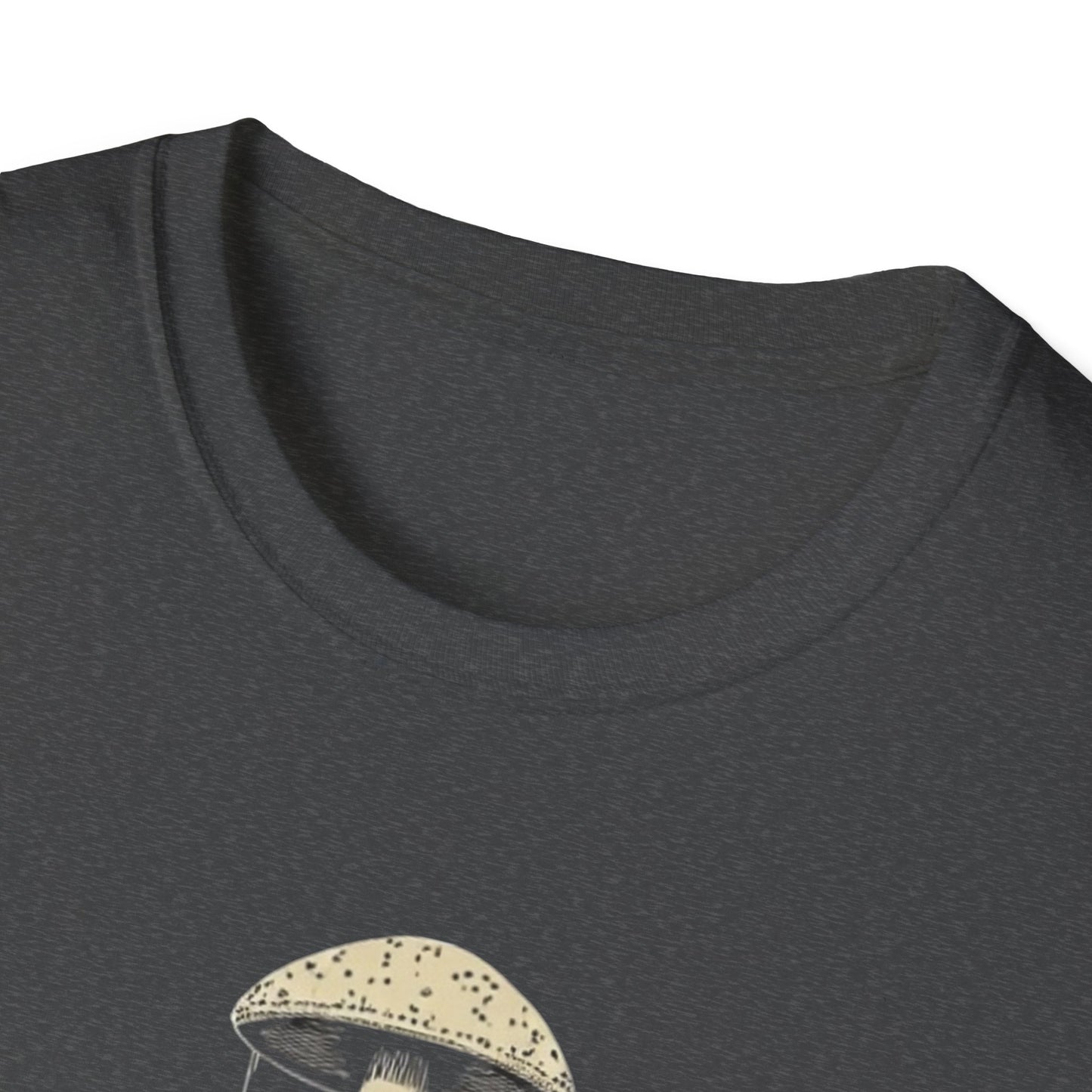 Ego Death Club Mushroom, T-Shirt, Unisex Softstyle Tee, Casual Wear, Gift for Friends, Unique Graphic Shirt - Psychonaut Swag