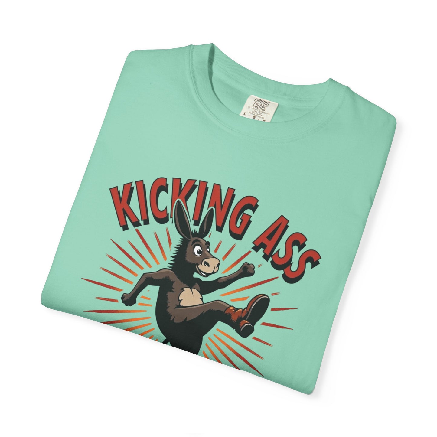 Kicking Donkey, Unisex T-Shirt | Funny Graphic Tee, Casual Wear, Humor Gift, Birthday Surprise, Motivational Apparel - Psychonaut Swag