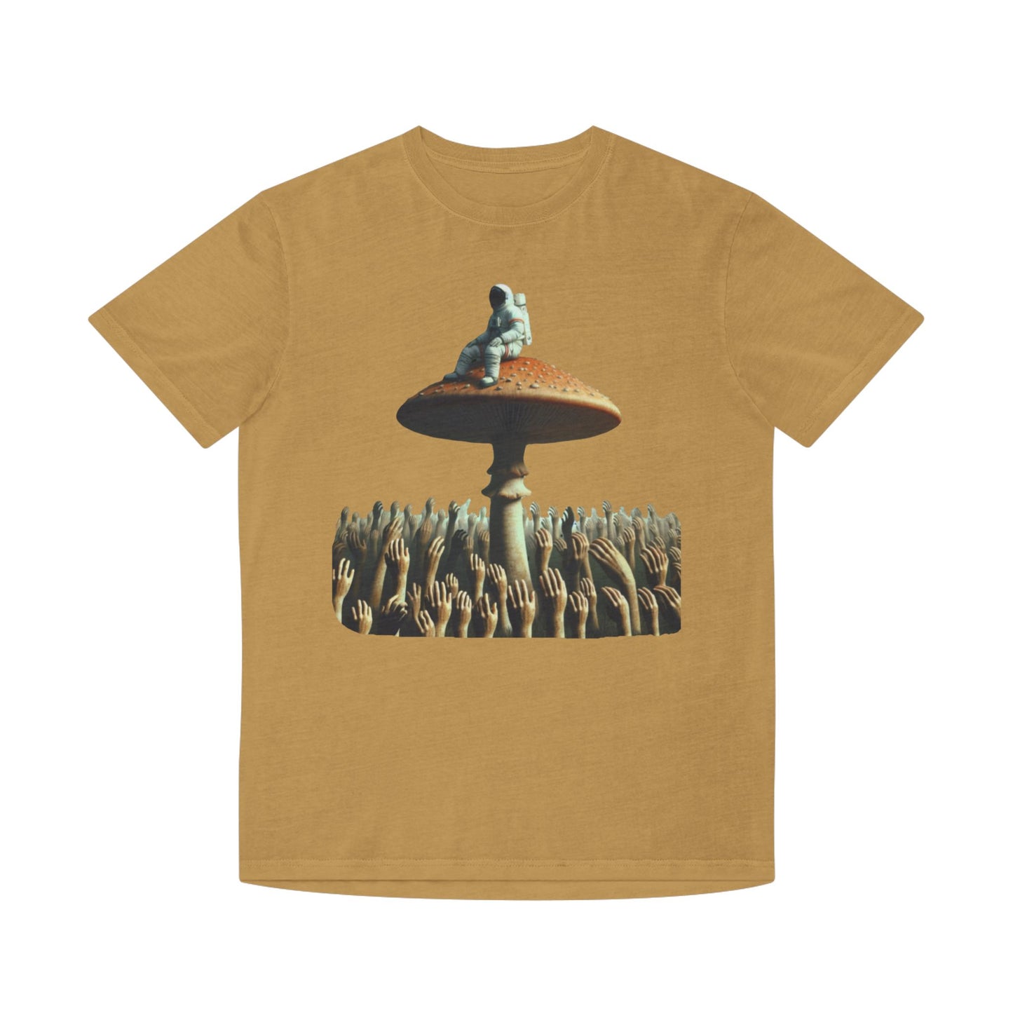 Astronaut on Mushroom, T-Shirt Psychedelic Explorer Unisex Faded Shirt - Psychonaut Swag