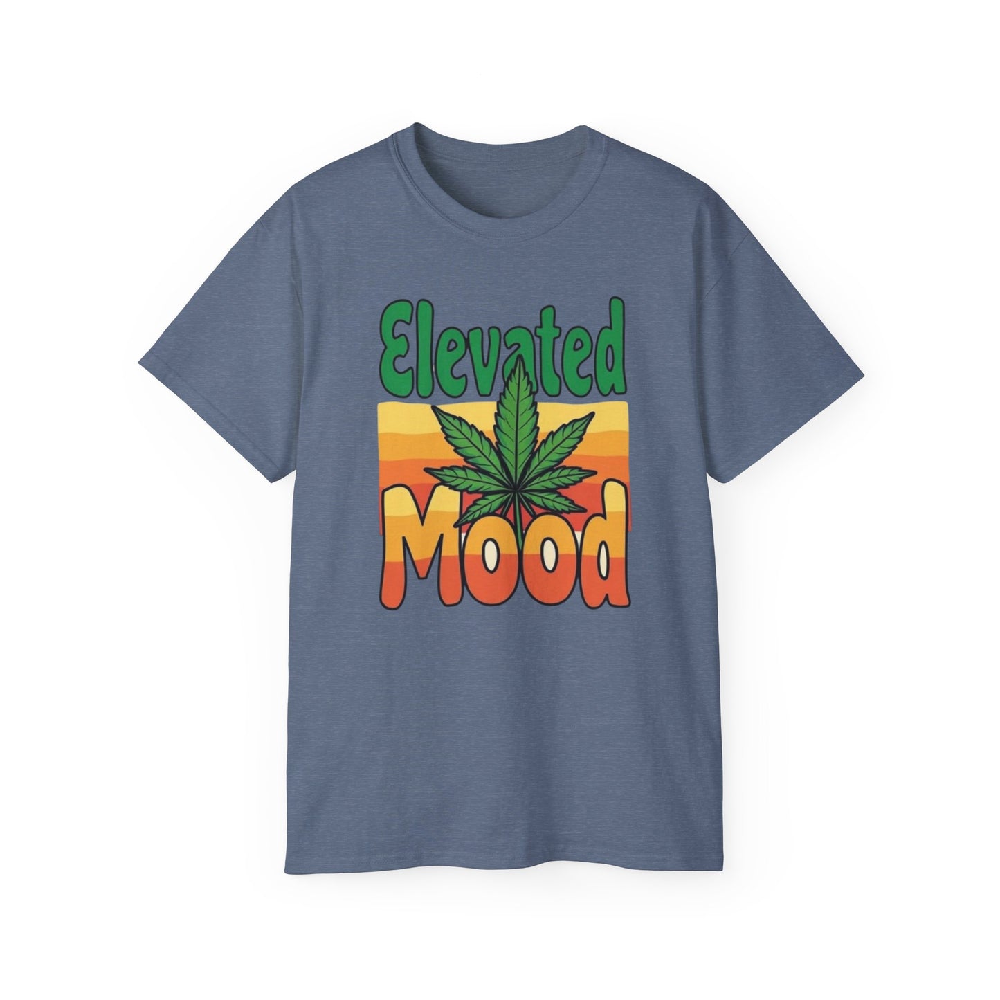 Elevated Mood Cannabis Tee, Unisex Ultra Cotton T-Shirt, Sublimated Graphic Tee, Perfect Gift for 420 Celebrations, Relaxed Fit Tee