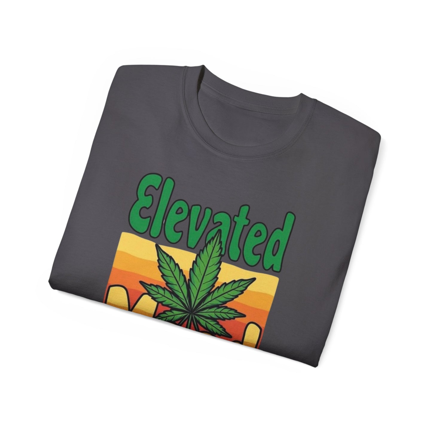 Elevated Mood Cannabis Tee, Unisex Ultra Cotton T-Shirt, Sublimated Graphic Tee, Perfect Gift for 420 Celebrations, Relaxed Fit Tee