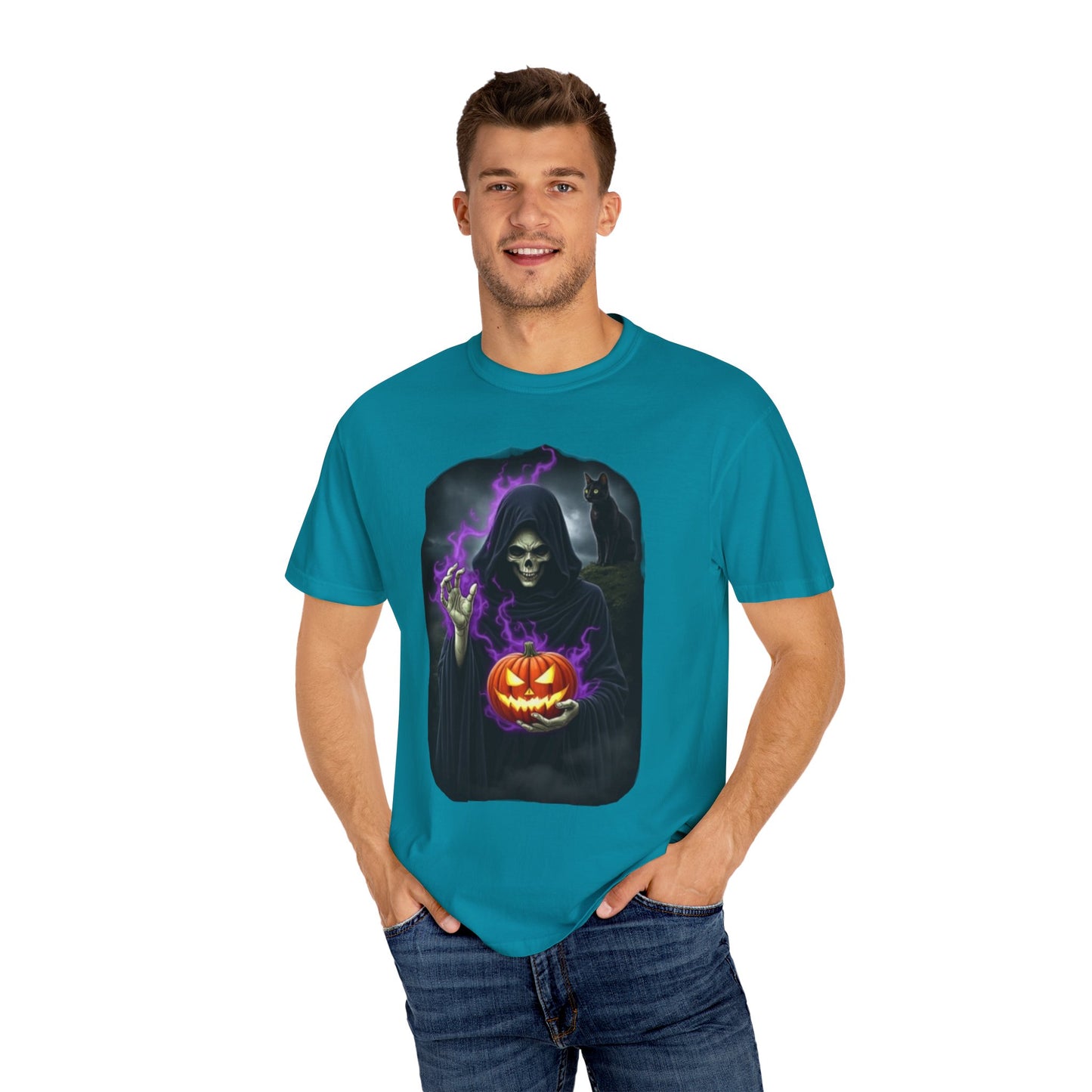 Spooky Halloween T-Shirt, Unisex Garment-Dyed Tee, Trick or Treat Shirt, Fall Fashion, Halloween Costume, Gift for Halloween Lovers