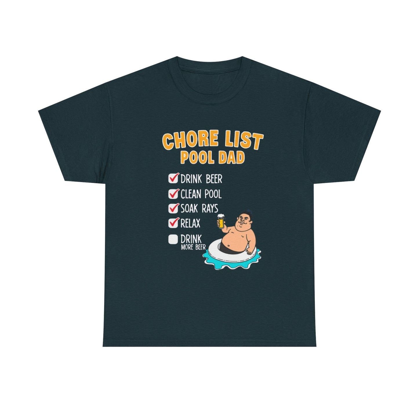 Chore List Pool Dad T-Shirt, Summer BBQ Tee, Father's Day Gift, Relaxation Shirt, Unisex Beachwear - Psychonaut Swag