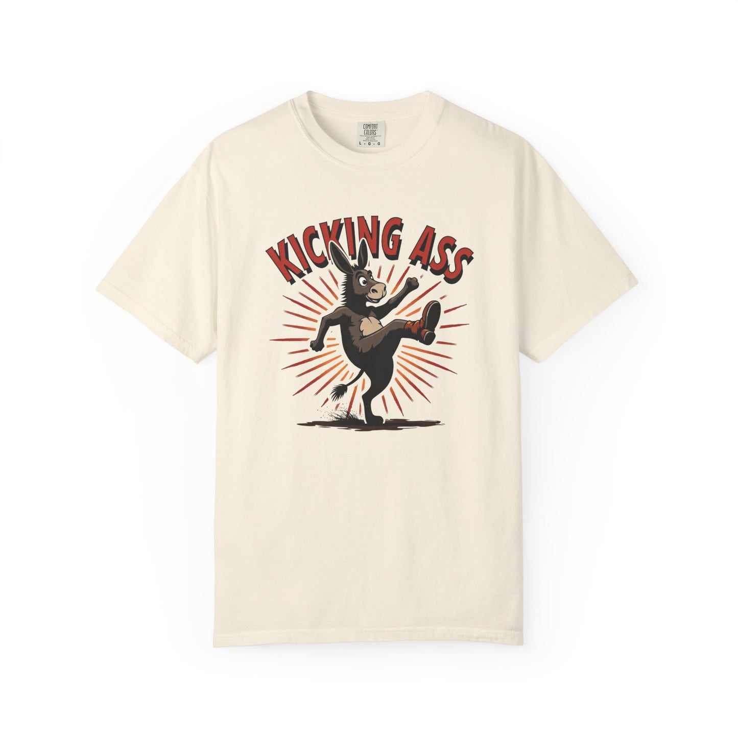 Kicking Donkey, Unisex T-Shirt | Funny Graphic Tee, Casual Wear, Humor Gift, Birthday Surprise, Motivational Apparel - Psychonaut Swag