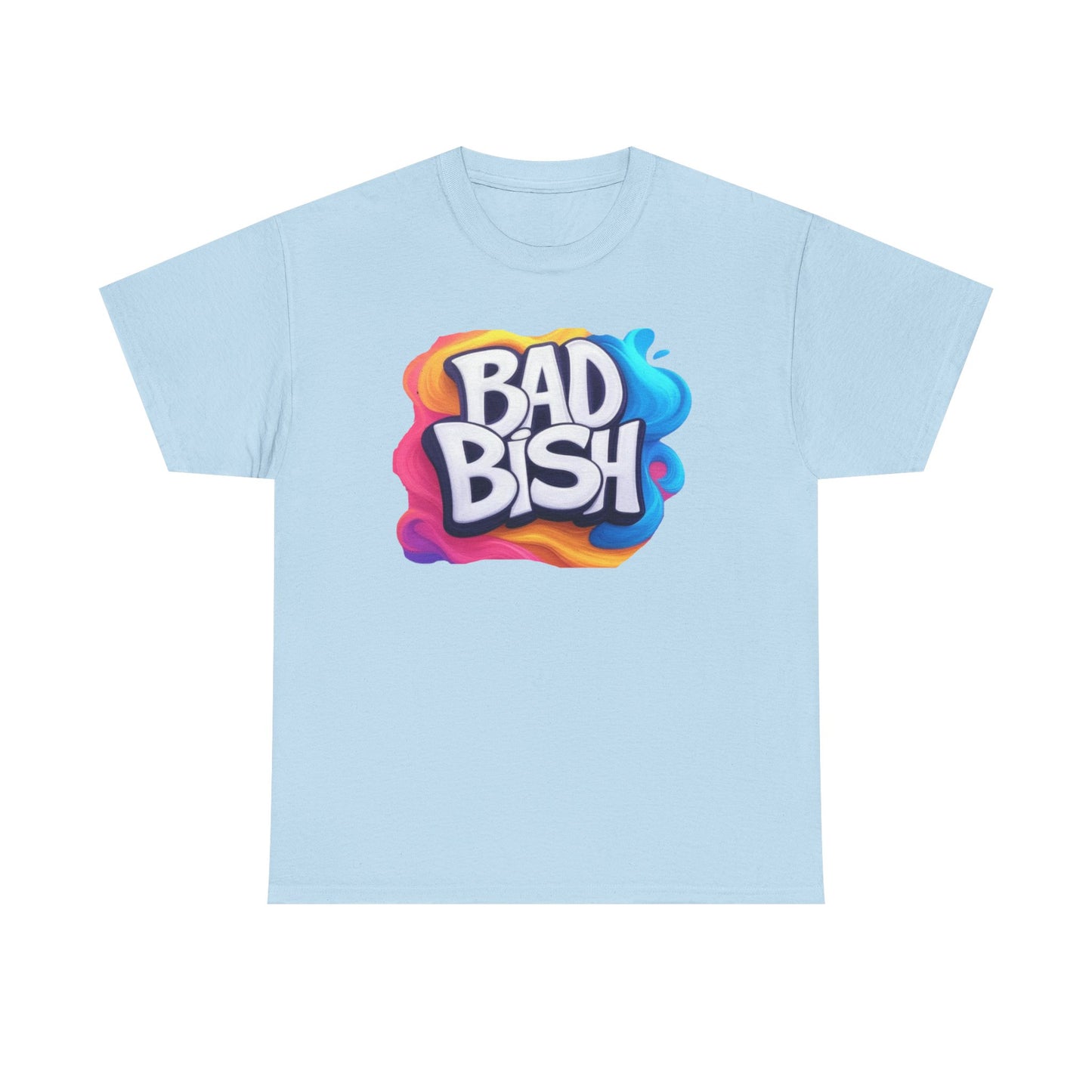 Colorful 'Bad Bish' Unisex Heavy Cotton Tee - Fun and Edgy T-Shirt for Confident Style - Psychonaut Swag