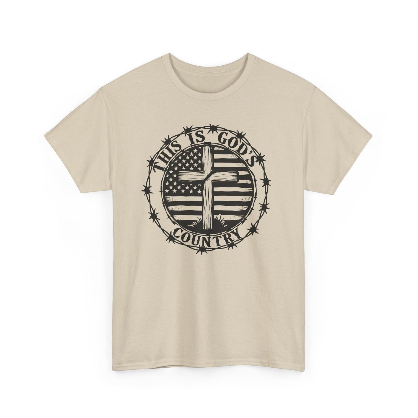 God’s Country, Unisex Heavy Cotton Tee - 'This is God's Country' Graphic Tee - Psychonaut Swag