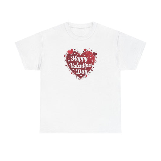 Valentine's Day Heart T-Shirt — "Happy Valentine's Day" Graphic Tee