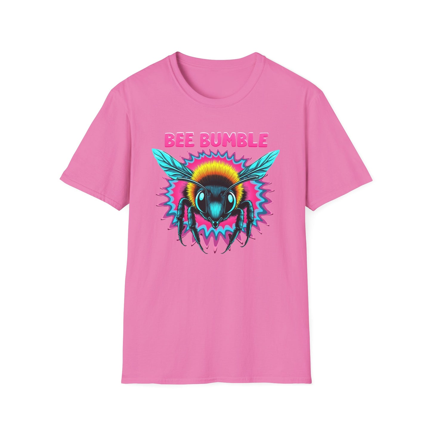 Bee Bumble T-Shirt, Retro Graphic Tee, Softstyle Unisex Shirt, Summer Fashion, Gift for Beekeepers, Eco-Friendly Tee - Psychonaut Swag