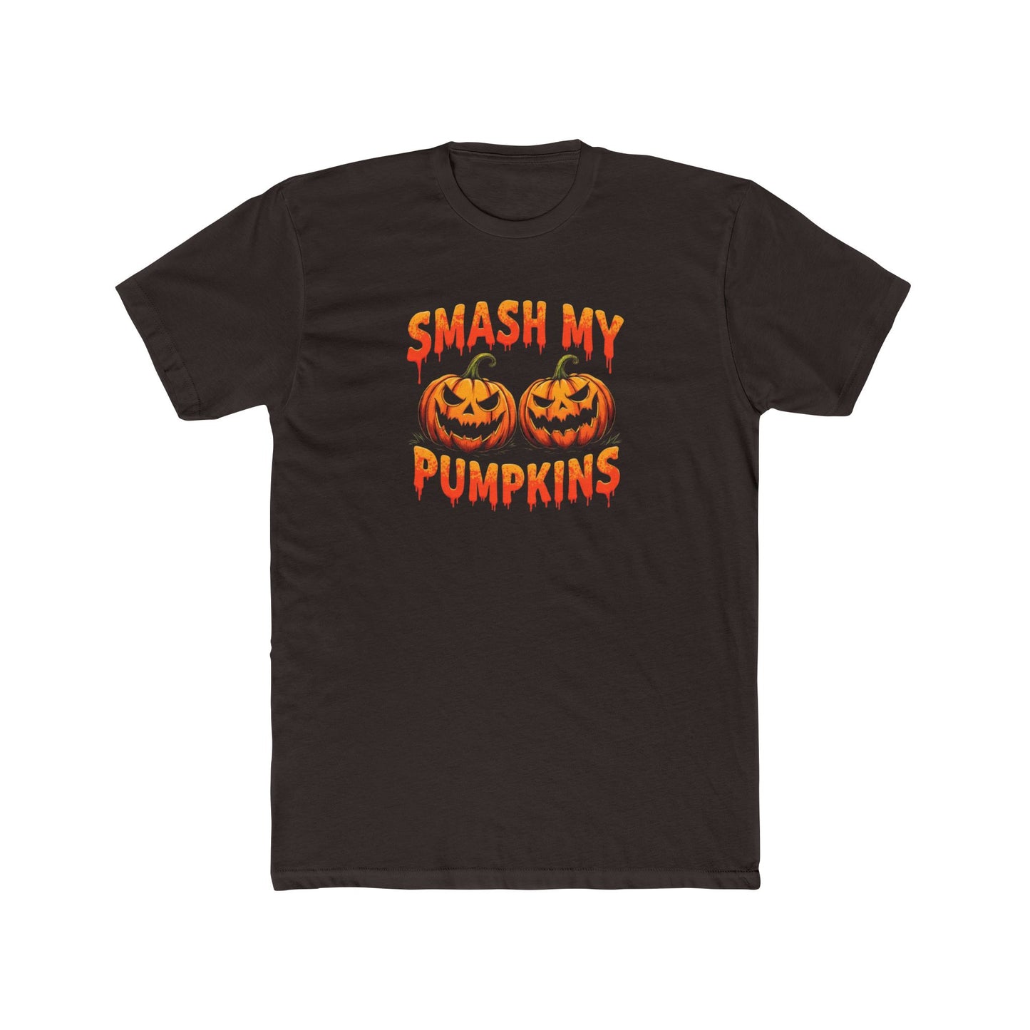 Smash my Pumpkins, Halloween Humor Unisex Cotton Crew Tee, Fun Pumpkin Graphic Tee, Fall Festival Shirt, Trick or Treat Apparel, Casual Halloween Wear