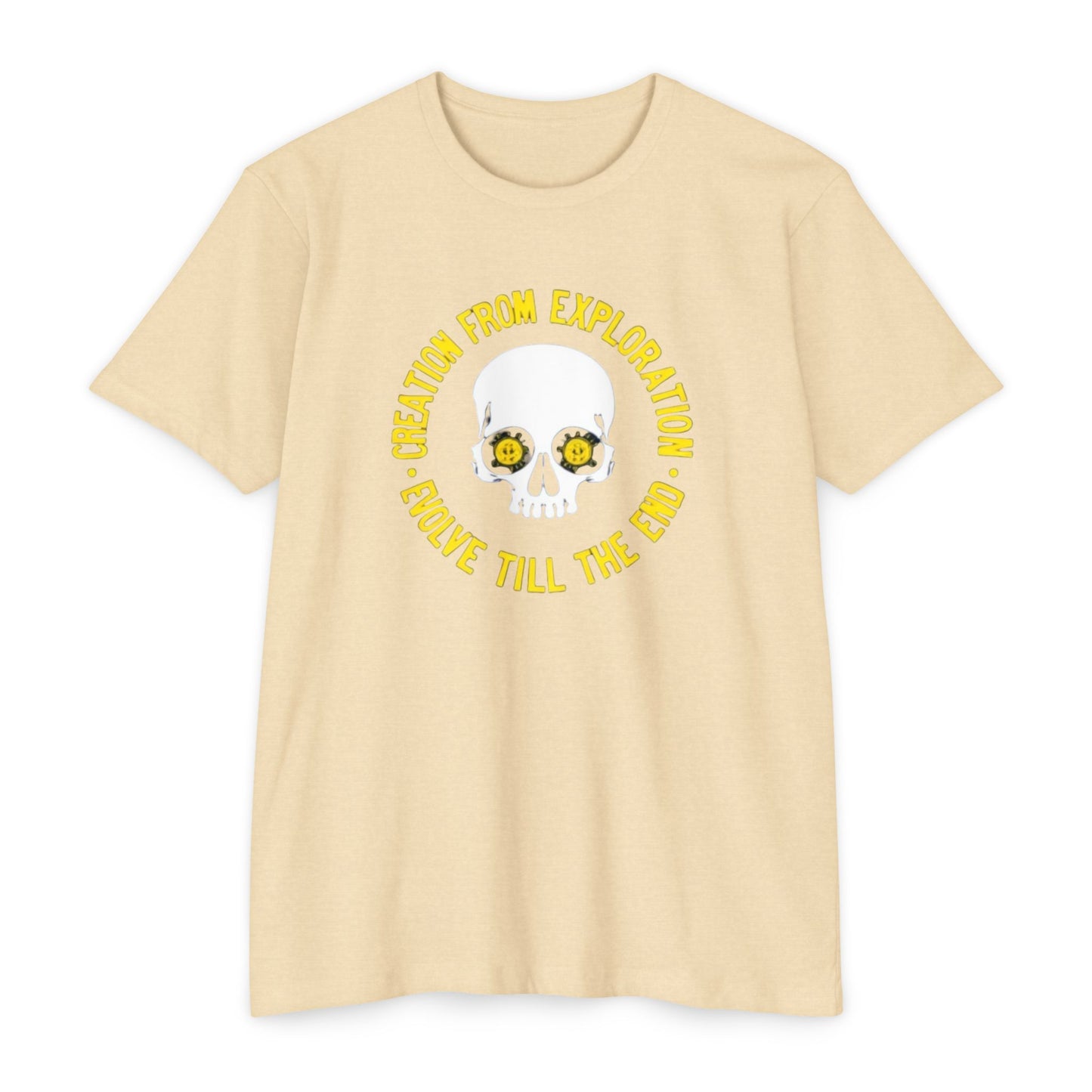 Skull Exploration T-Shirt | Unisex Tee for Adventurers, Fun Graphic Tee, Unique Gift for Explorers, Perfect for Casual Days, Evolution Theme