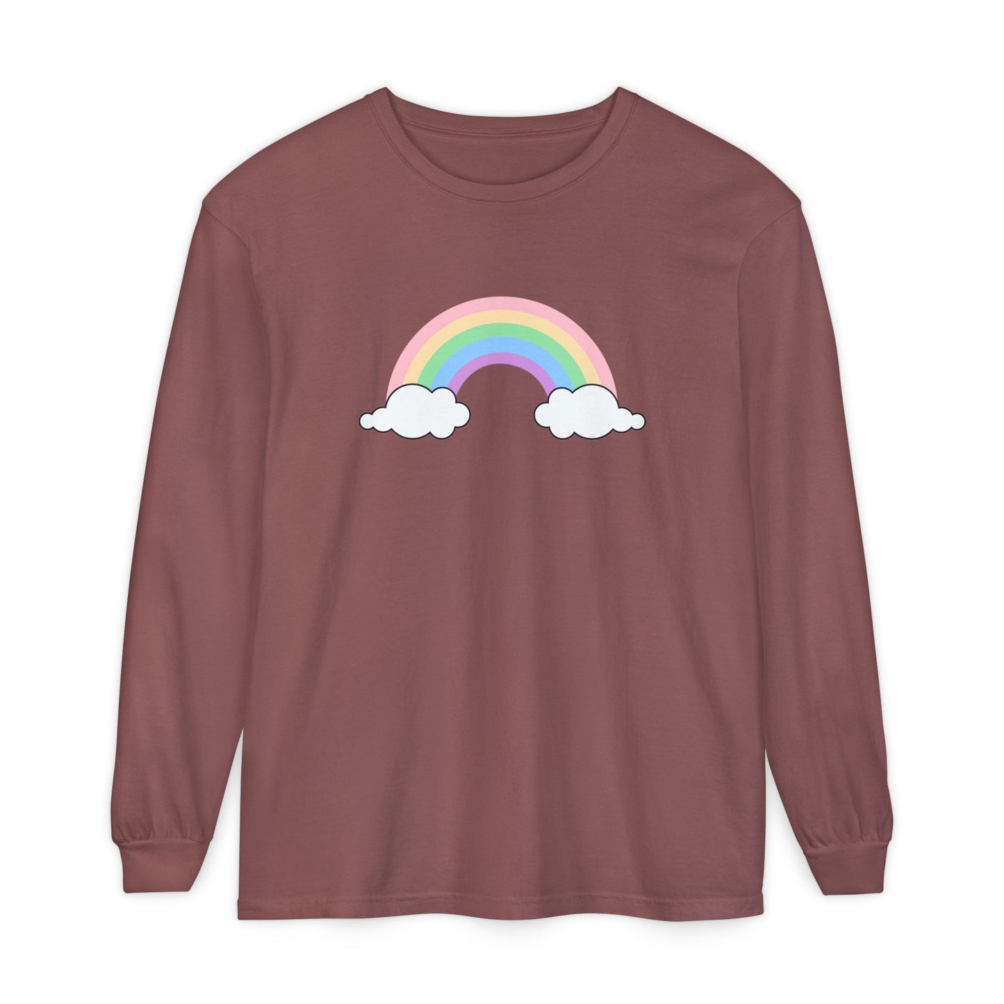 Rainbow, Unisex Garment-dyed Long Sleeve T-Shirt - Psychonaut Swag